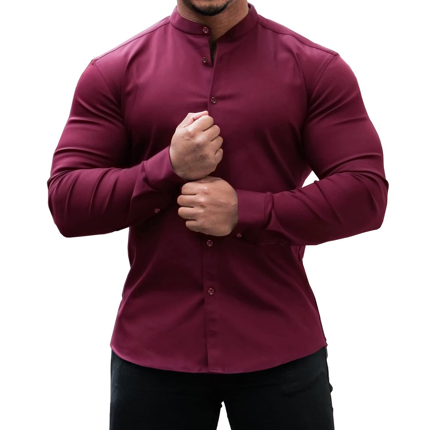 Men's casual style long sleeved shirt