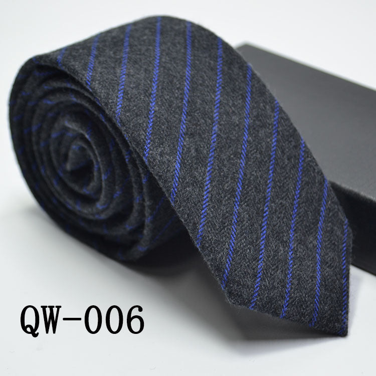 Men's Tie Super Narrow Wool-like Elegant And Elegant