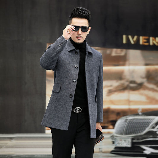 Men's Casual Warm Double-sided Nylon Coat