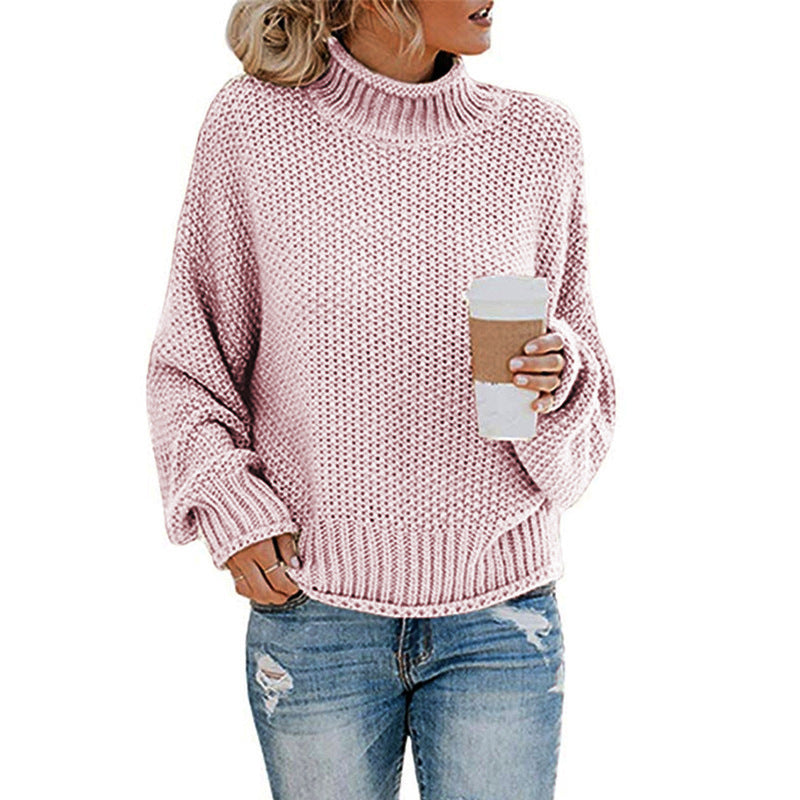 Women's Cardigan Thick, Turtleneck Sweater