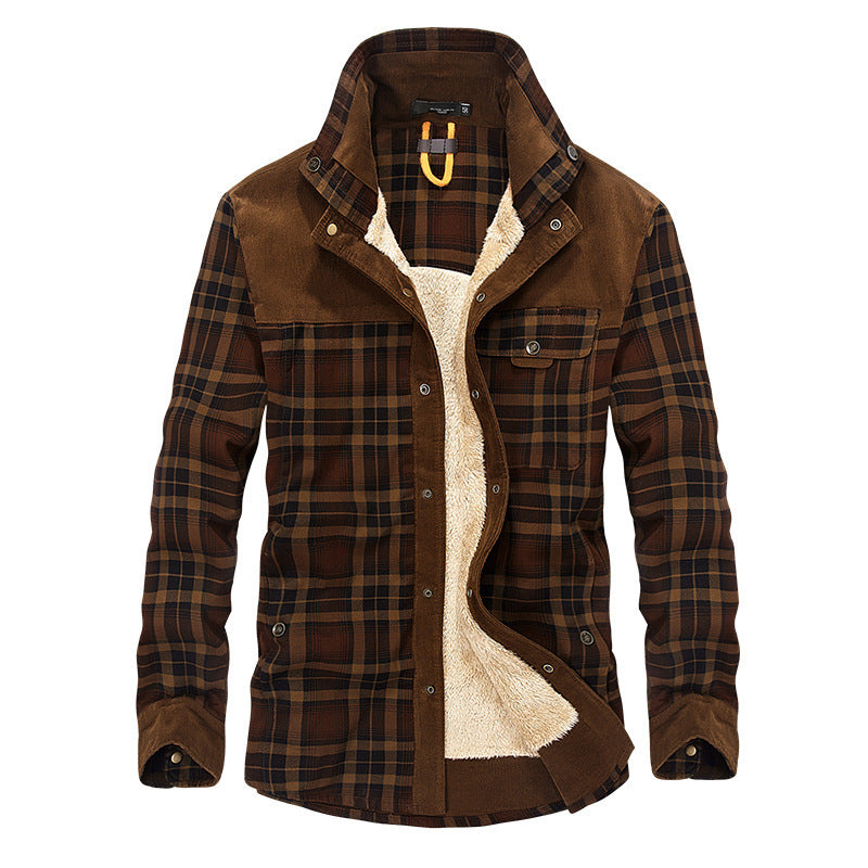 Men's winter type jacket, with fleece and cotton.