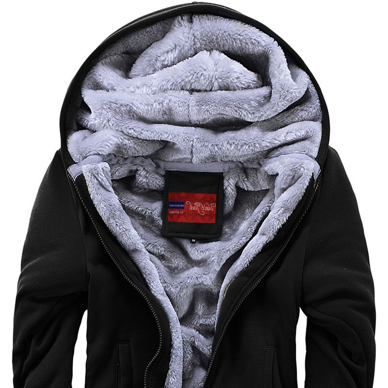 Men's Casual Hooded, warm fleece Sweater