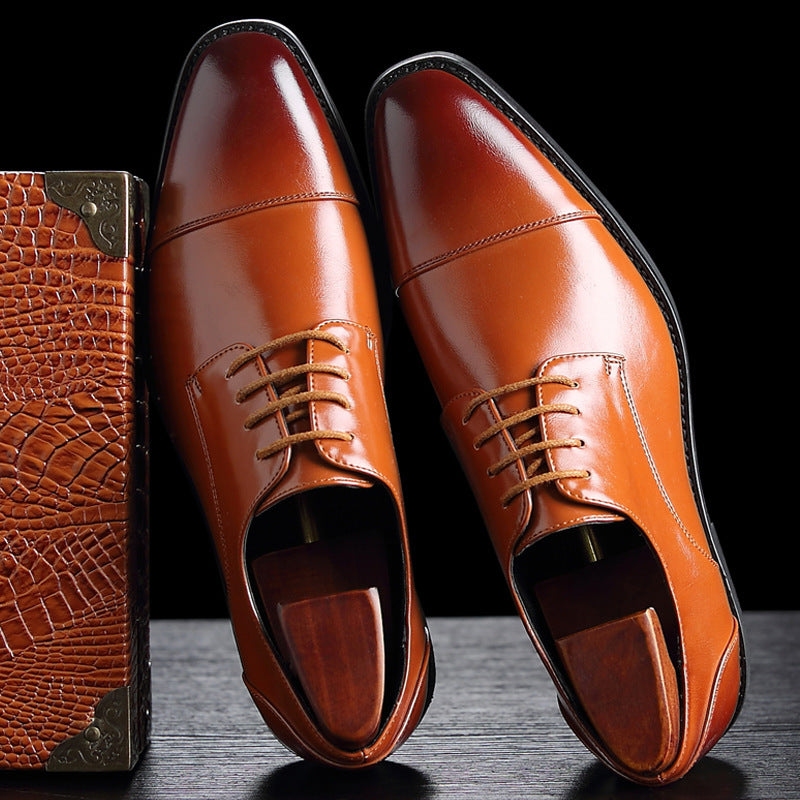 Men's British style business shoes, always classy!