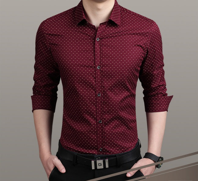 Men's dotted formal shirt for any occasions, Big sizes available!