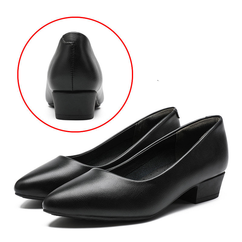 Women's Leather black Work Shoes (3 type of shoes option)