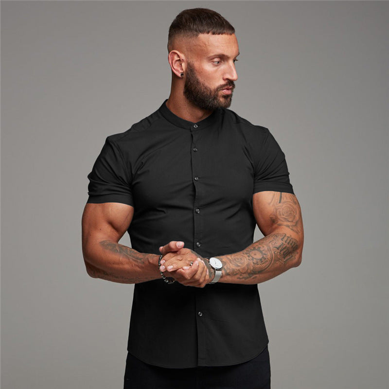 Men's Cotton Short Sleeved Breathable Shirt