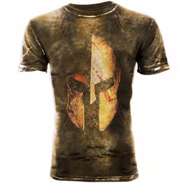 Men's  Print Summer Slim Short Sleeve T-shirt - 4 types