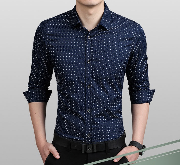 Men's dotted formal shirt for any occasions, Big sizes available!