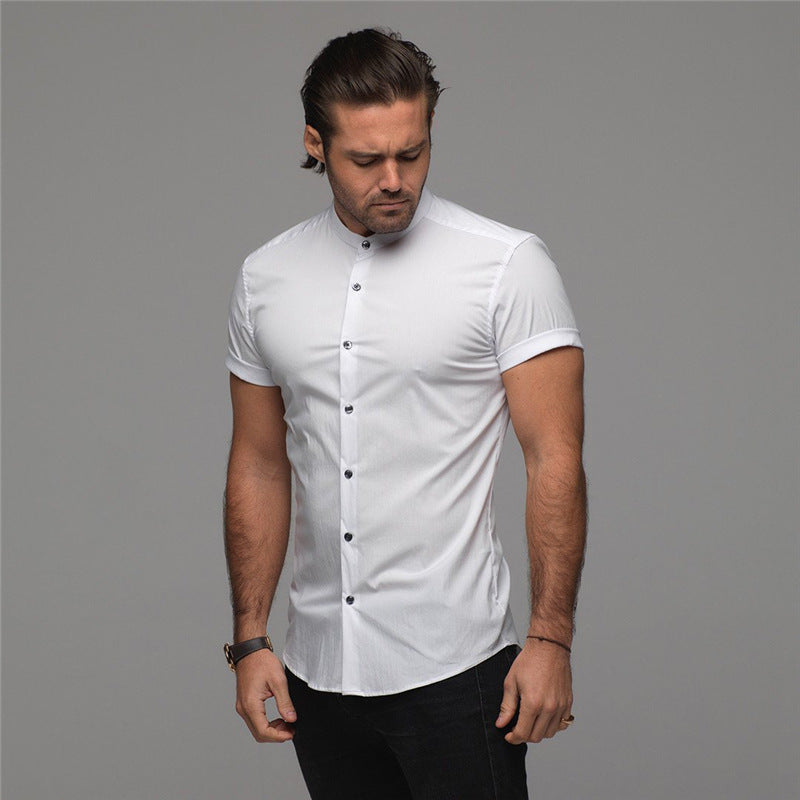 Men's Cotton Short Sleeved Breathable Shirt