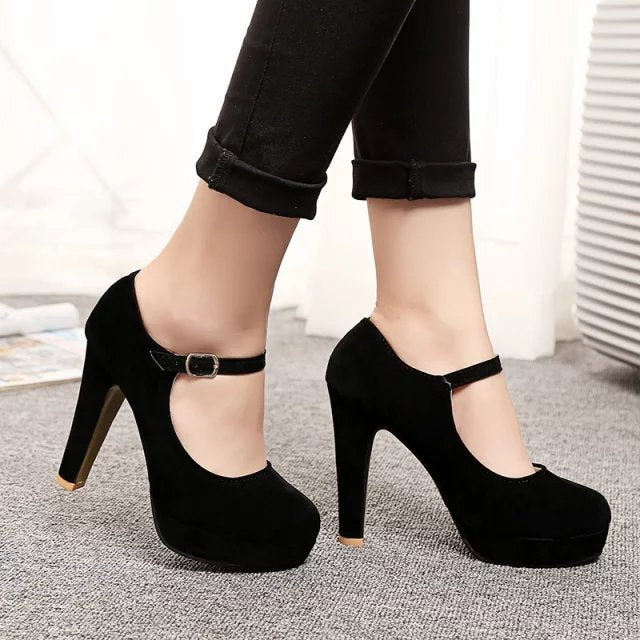 Women's Work shoes, buckle Mary Jane style shoes