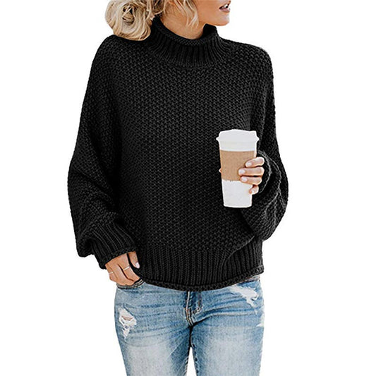 Women's Cardigan Thick, Turtleneck Sweater