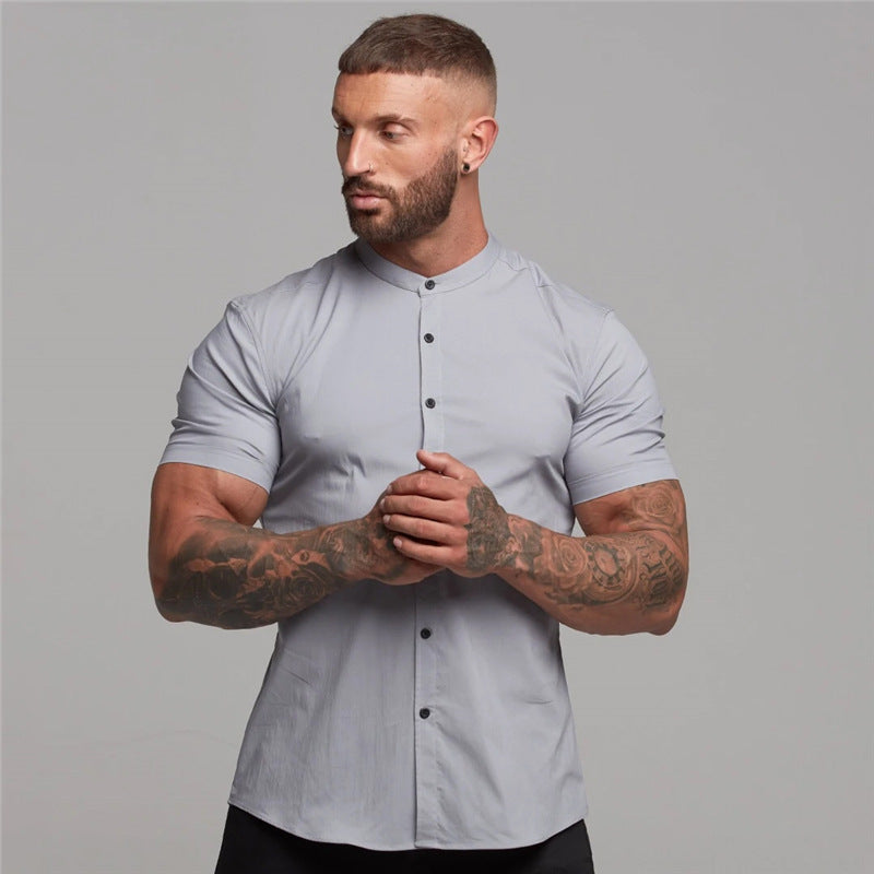 Men's Cotton Short Sleeved Breathable Shirt