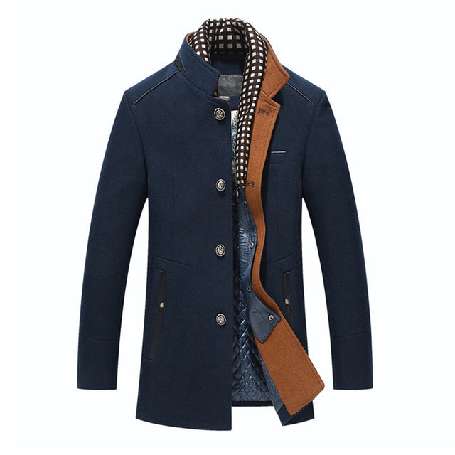 Men's woollen overcoat, looks great, feels great!