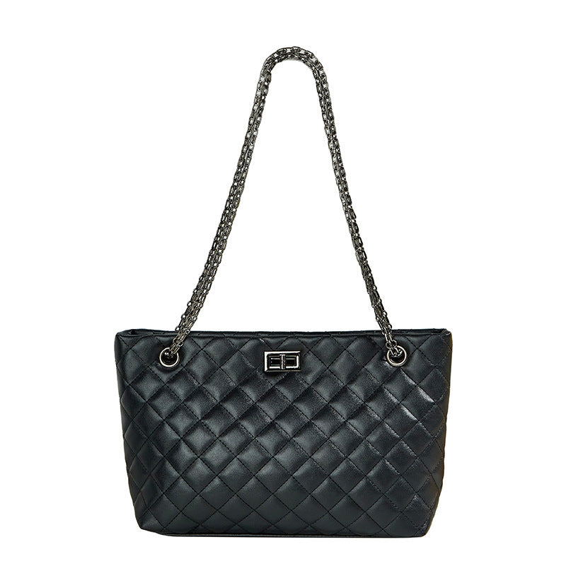 Women's  One-shoulder Crossboby Bag with Fashion Diamond Plaid stiching