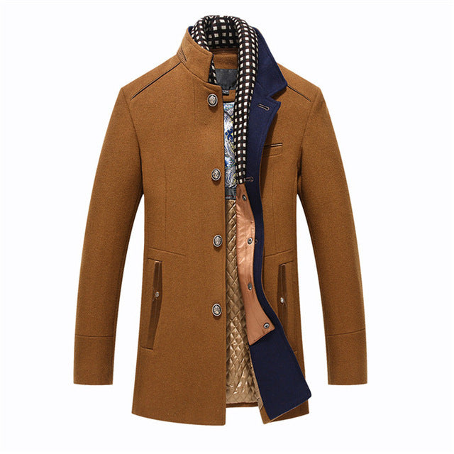 Men's woollen overcoat, looks great, feels great!