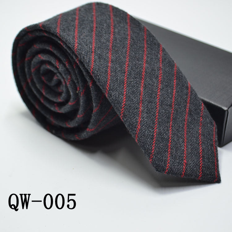 Men's Tie Super Narrow Wool-like Elegant And Elegant