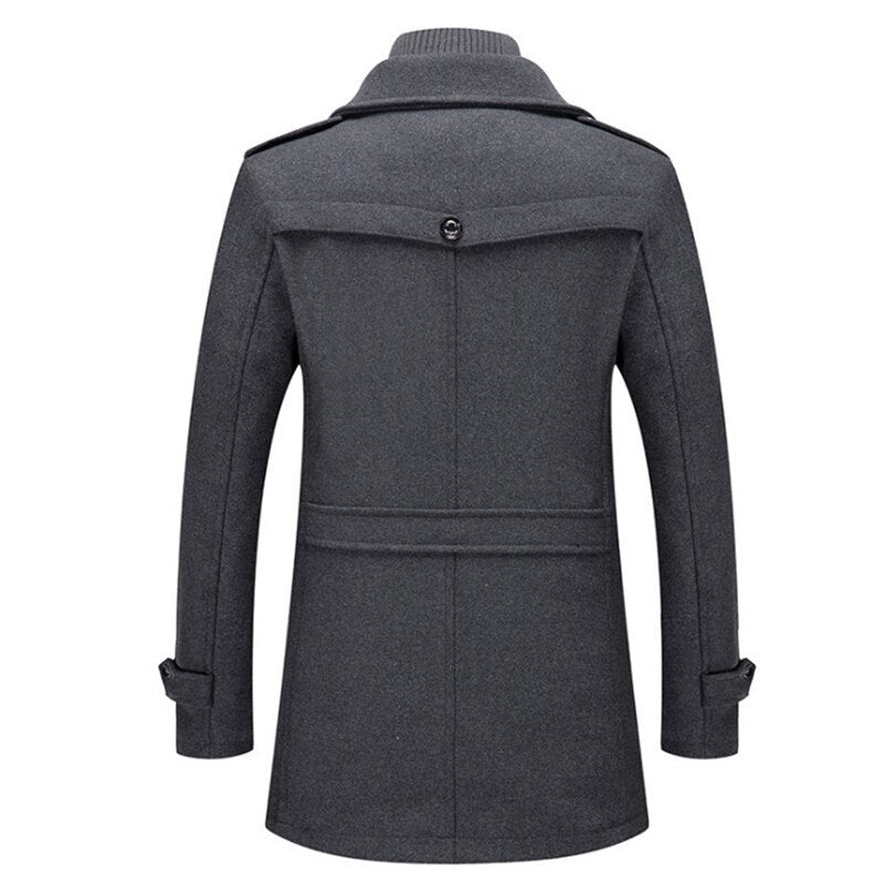 Men's Cold-resistant, plus cotton woolen good looking coat