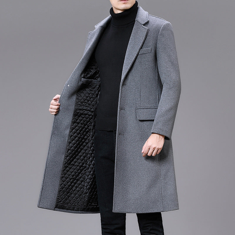 Men's Casual Long type good quality cotton Coat