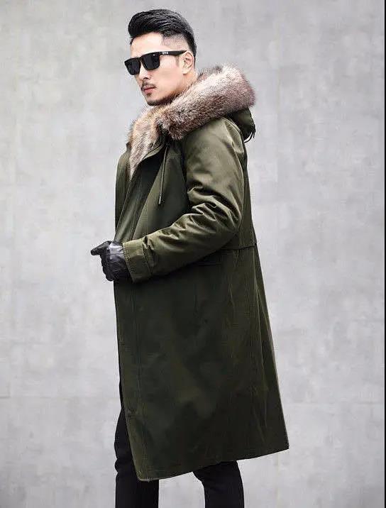 Men's High quality Extra heavy sable coat with artifical fur