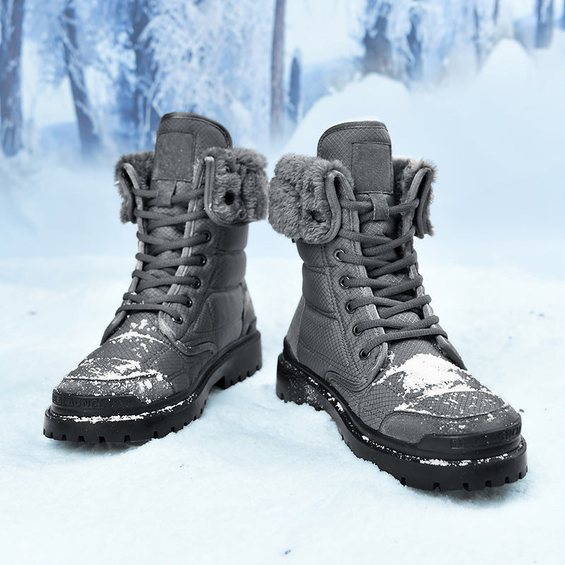 Men's Outdoor Plus Cotton Fashion High Top Boots