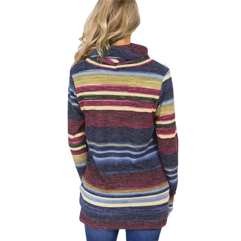 Women's Casual Long Sleeved Pullover, Multi-color sweater