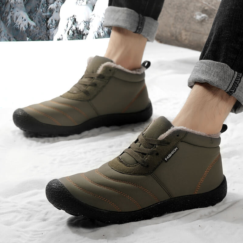 Men's winter Cotton  Lace-up Warm Snow sneakers