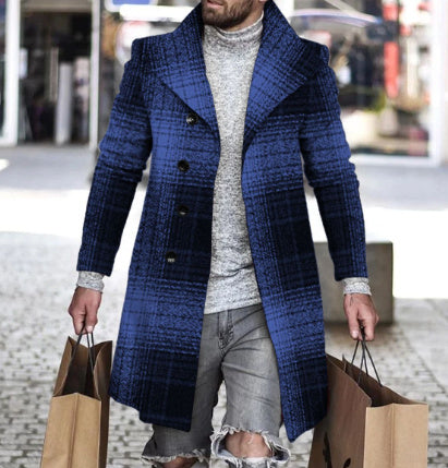 Plaid Men's Coat New Foreign Trade Wish Coat