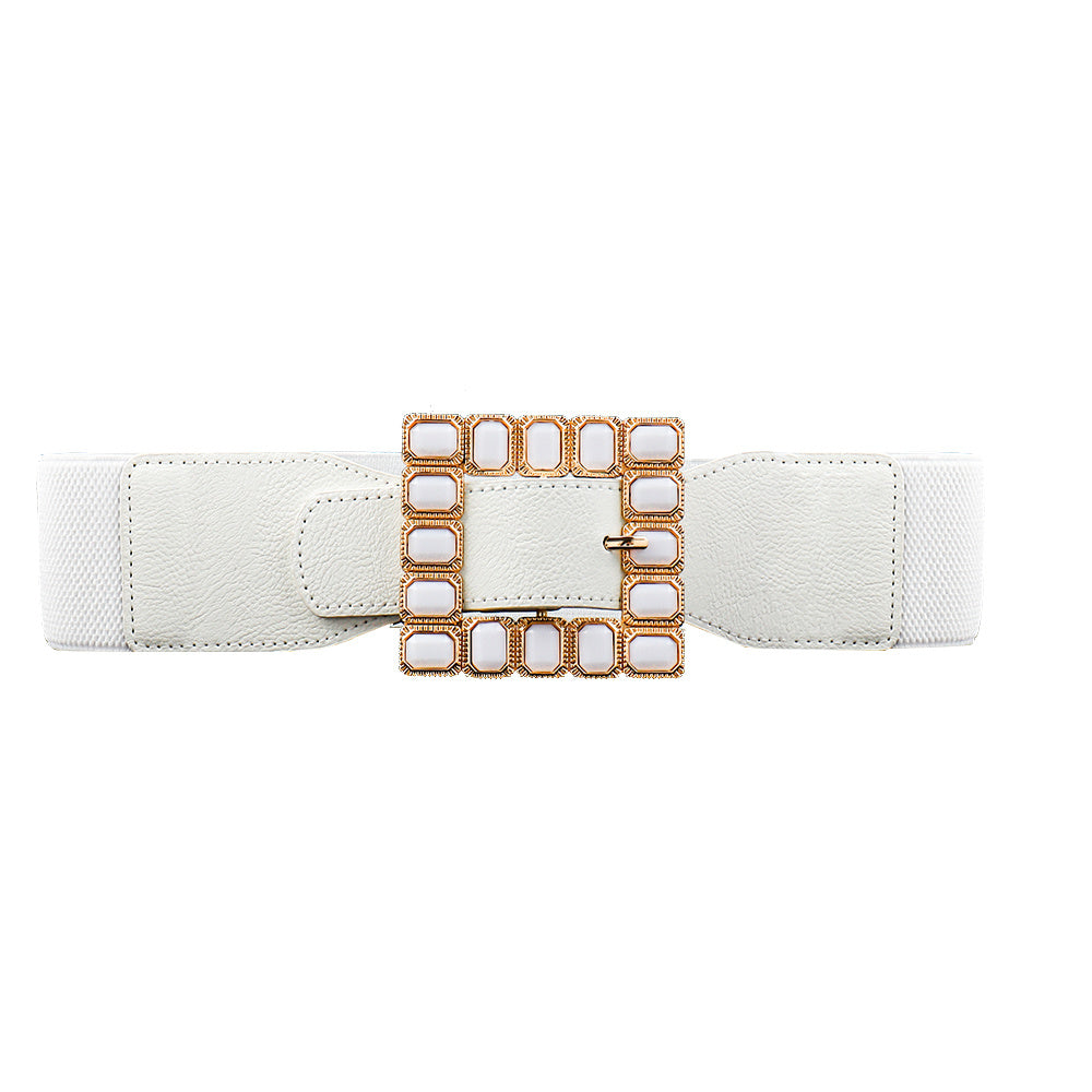 Women's Wide Belt Black And White