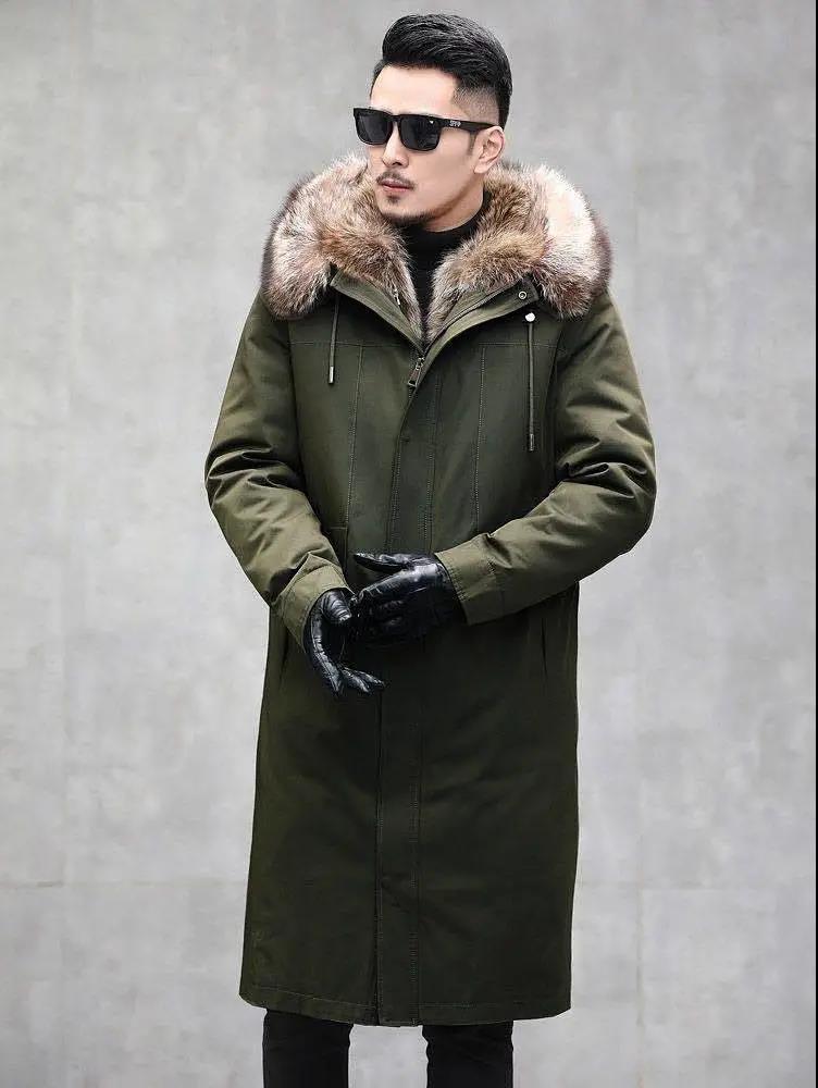 Men's High quality Extra heavy sable coat with artifical fur