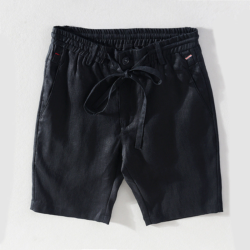 Men's Comfortable Linen Mid-waist Solid Color Shorts, Great quality!