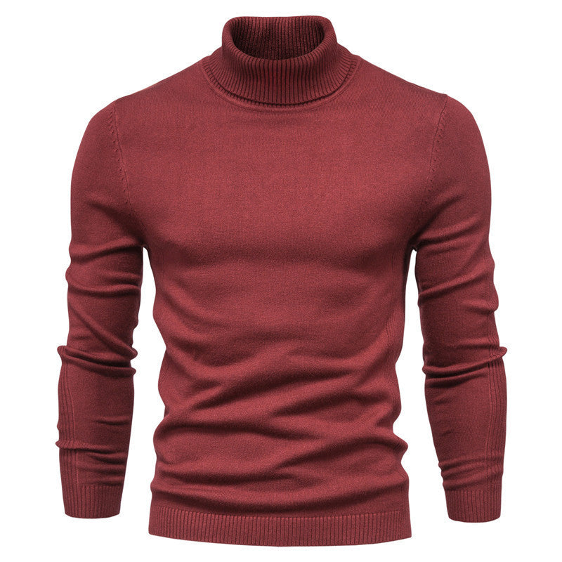 Men's Solid color, Slim style, casual Pullover sweater