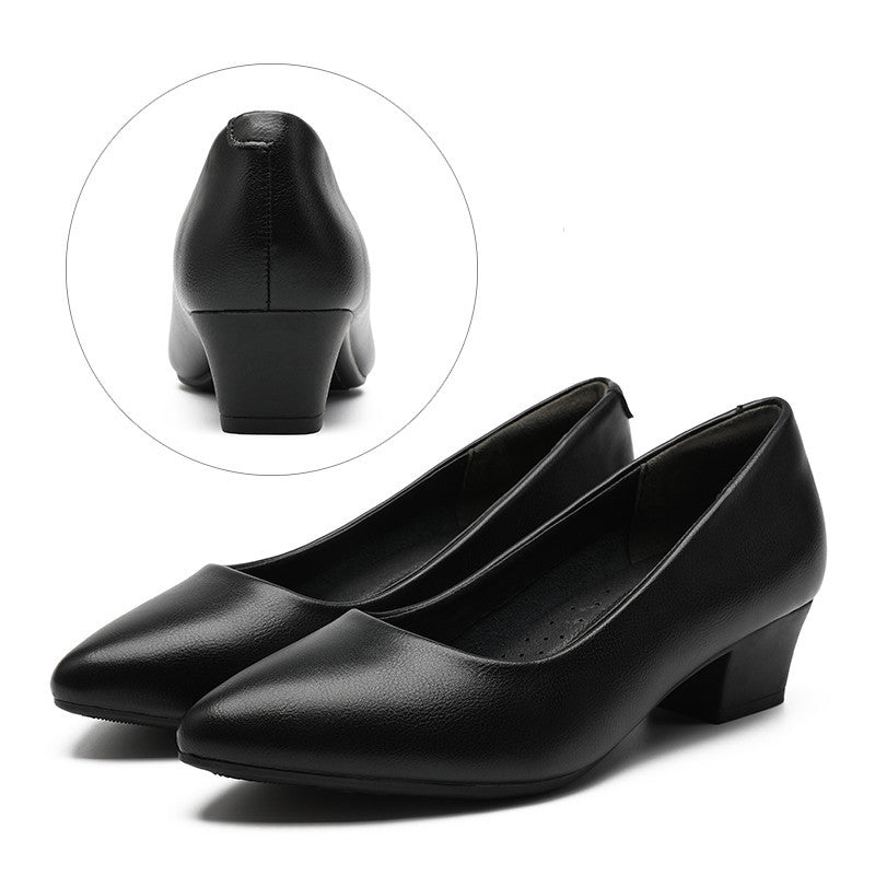 Women's Leather black Work Shoes (3 type of shoes option)