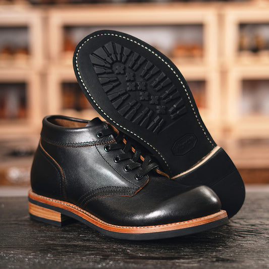 Men's Leather Low-top Short Booties