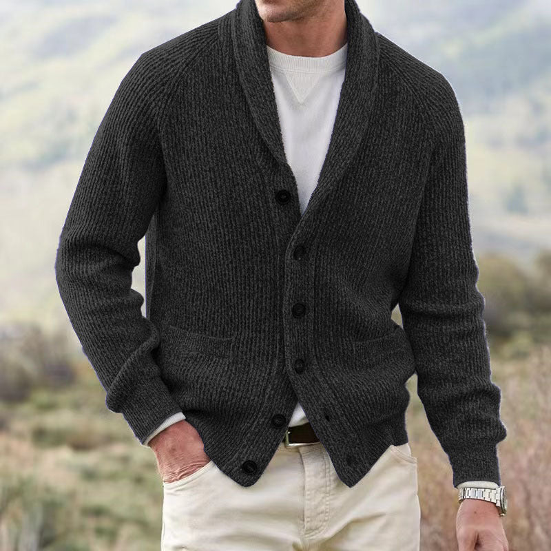 Men's warm Cardigan style Sweater