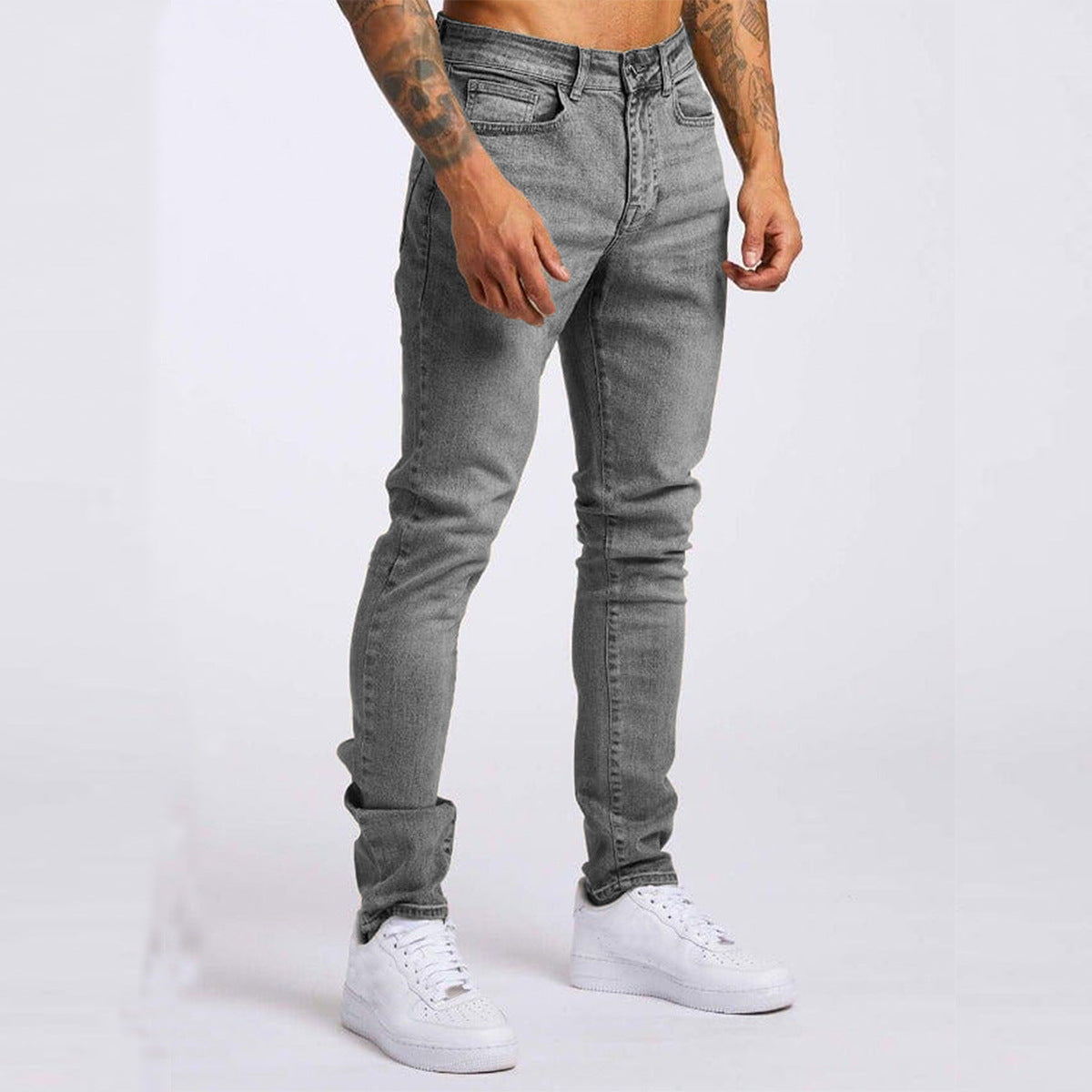 Men's Fashion Casual Slim Fit High Waist Jeans