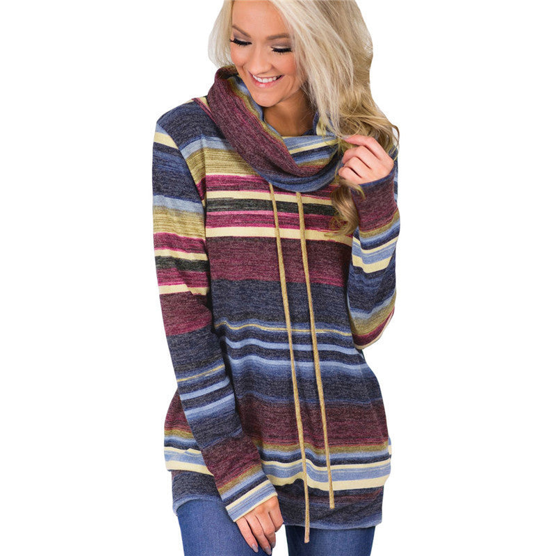 Women's Casual Long Sleeved Pullover, Multi-color sweater