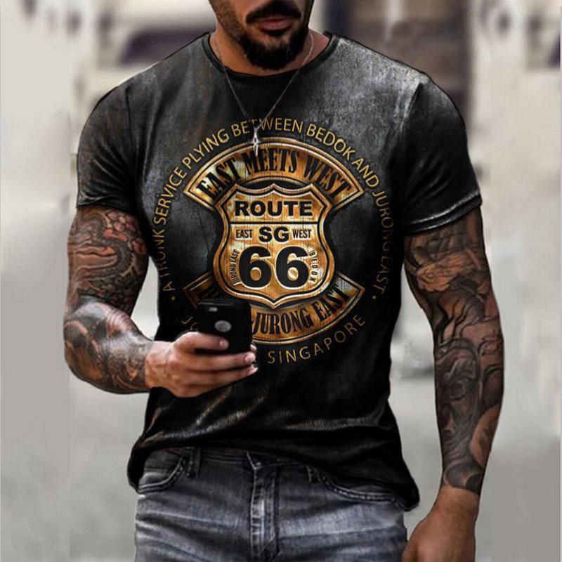 Men's Oversize T-shirt, Retro Short Sleeve look