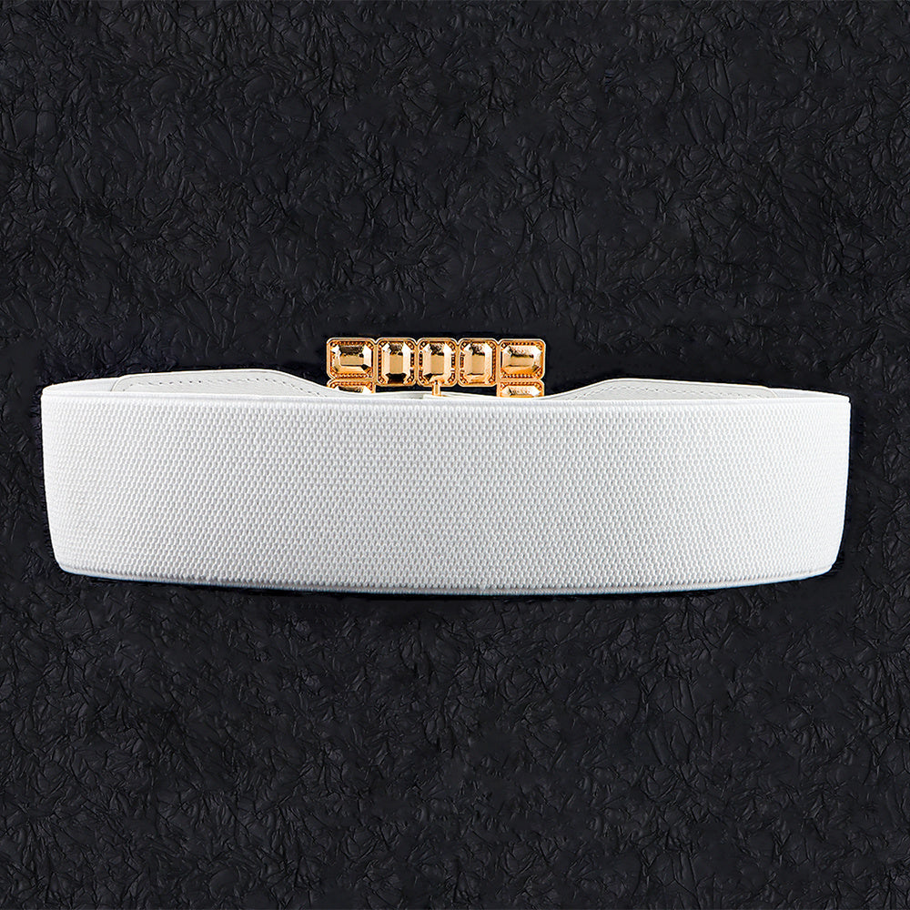 Women's Wide Belt Black And White