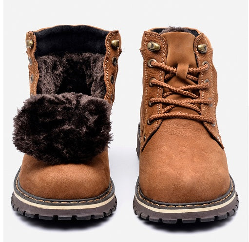 Men's Martin style warm boots, plus velvet, high quality boots