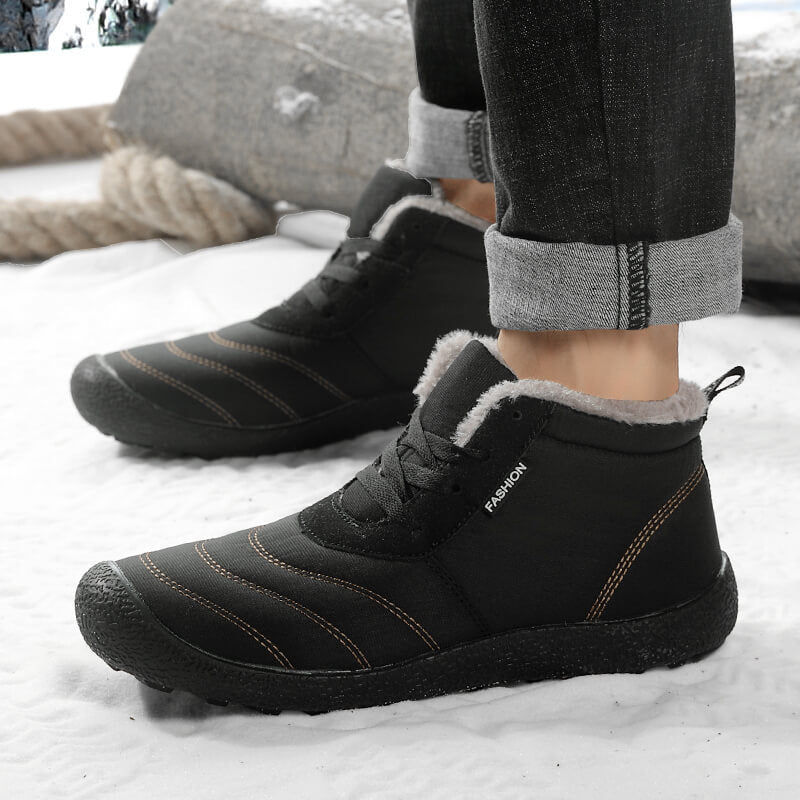 Men's winter Cotton  Lace-up Warm Snow sneakers