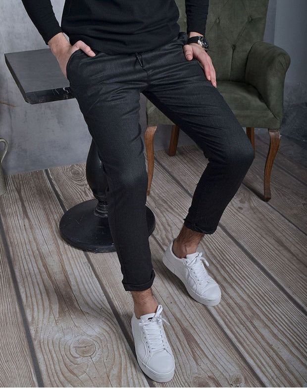 Men's Thin Striped Slim Clssy Pants, individual look