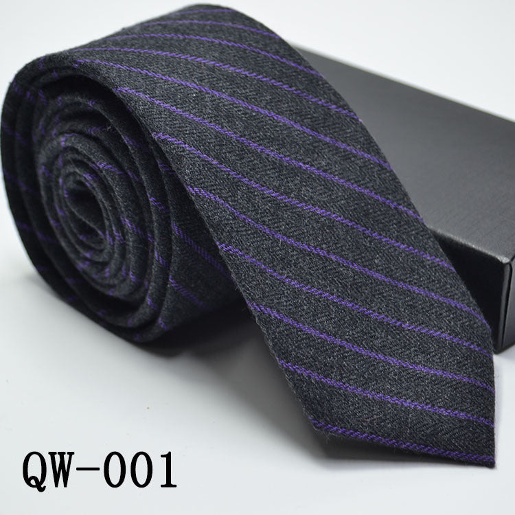 Men's Tie Super Narrow Wool-like Elegant And Elegant