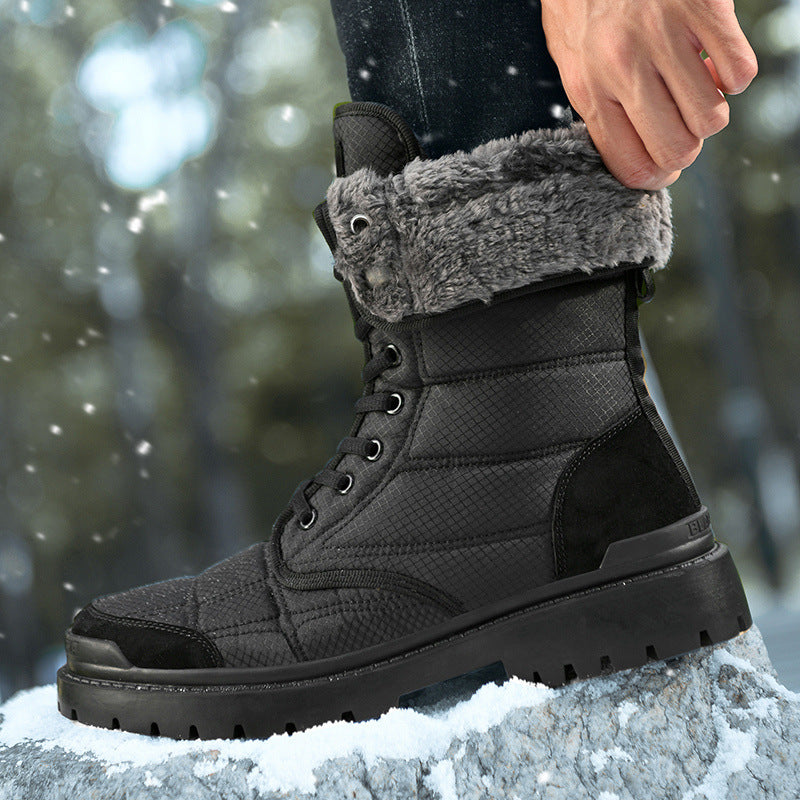 Men's Outdoor Plus Cotton Fashion High Top Boots