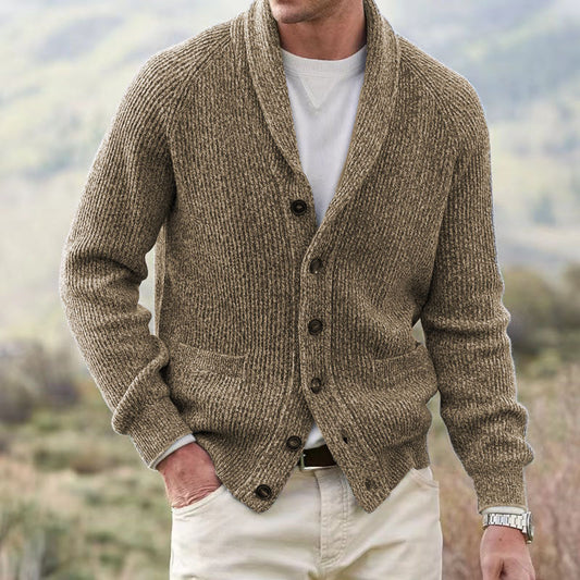 Men's warm Cardigan style Sweater