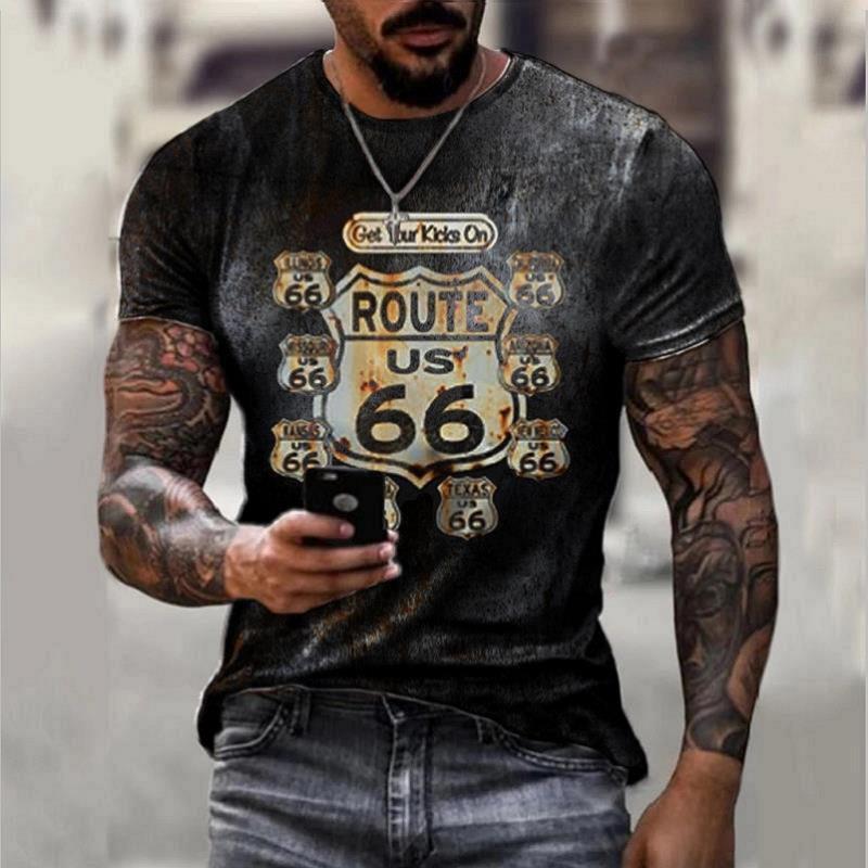 Men's Oversize T-shirt, Retro Short Sleeve look