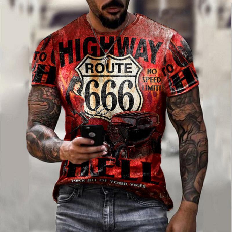 Men's Oversize T-shirt, Retro Short Sleeve look