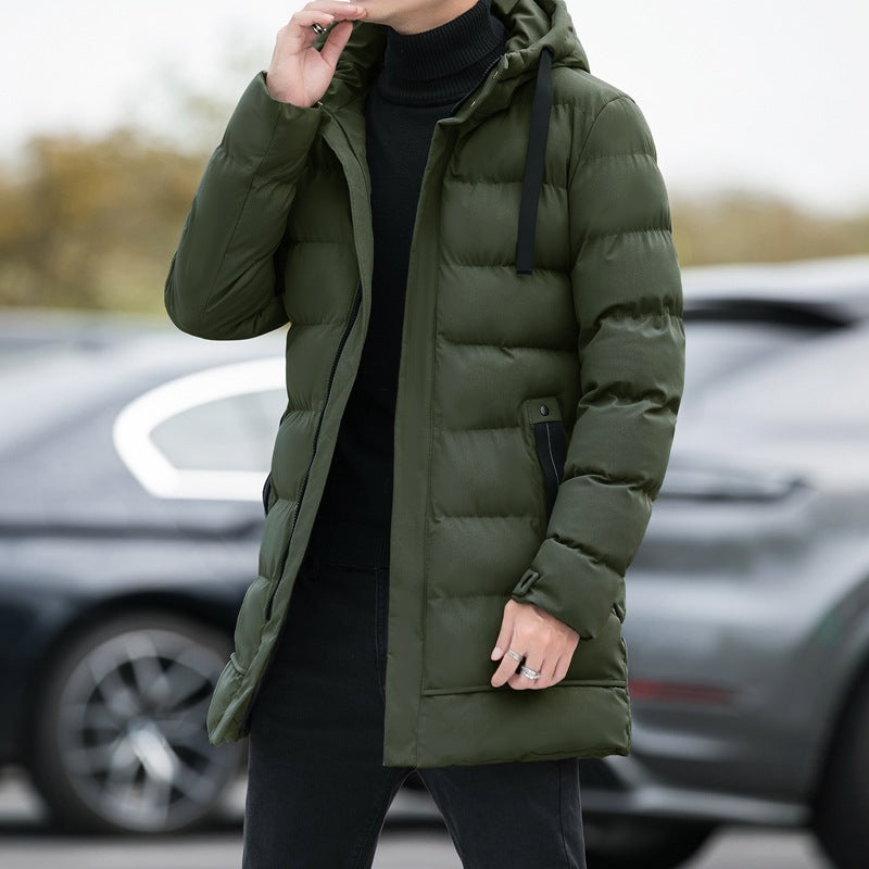 Men's Winter warm long jacket, perfect casual outwear