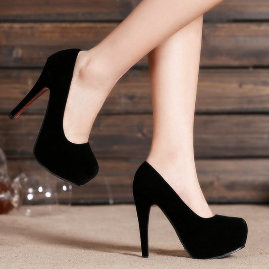 Women's Platform Round Toe High Heels