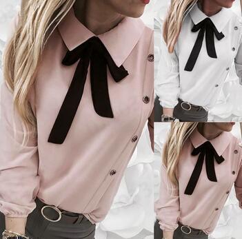 Women's Designer Style Shirt With Knotted Neckline