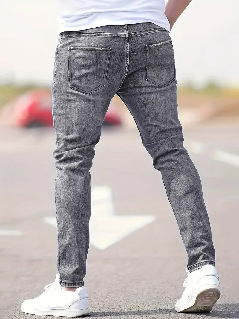 Men's American-style Slim-fit Stretch Jeans